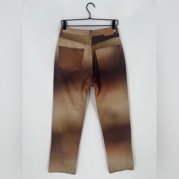 Weekday Rowe Blurred High Waisted Straight Leg Abstract Jeans - Picture 5 of 8